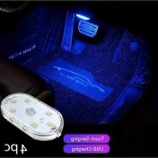 Resim Trendooze 4 Adet Usb Şarjlı Led Dokunmatik Araç Lambası Seti - Mavi Turcoshop11 Model 