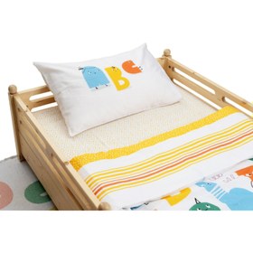 Resim Alphabed Çift Taraflı Pamuk Saten Çok Renkli Çocuk Nevresim Seti 140x200cm 