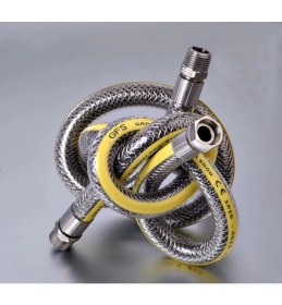 Resim Ocak Fırın Doğalgaz Bağlantı Fleksi Extra Korumalı Hortum 0.75 cm 