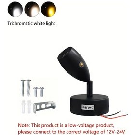 Resim Honeybeeshop 1 Adet Mryc Rv Göğüs Boyunlu Led Okuma Lambası Siyah 1 Adet 3 Renk Ayarlanabilir Aydınlatma Dokunmatik Kontrollü Duvara Monte Edilebilir Taşınabilir Şarj Edilebilir Işık Dc12-24v Kablolama 