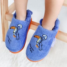 Resim Milk Moo Soft Cuddles Çocuk Ev Terliği, Uçan Tukan Desenli,%100 Pamuk Kadife, Kaydırmaz Taban, 29-30 numara 20 cm 