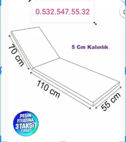 Resim 3 Ad Süngersiz Karpatlar Şezlong Minderi Kılıfı 180 55 5 Cm Yıkanır Silinir Fermuarlı Arkası Kuşaklı Gri 
