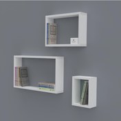 Resim Kenzlife kitaplık neslişah 030*060*20*3 byz duvar rafı 