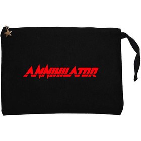 Resim Annihilator Logo Siyah Clutch Astarlı Cüzdan / El Çantası - Siyah 