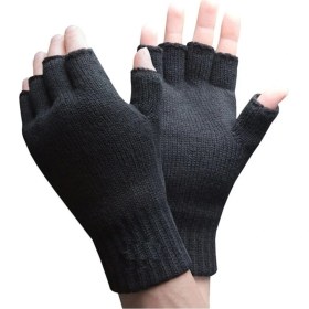 Resim Atk Parmaksız Kesik Yarım Parmak Eldiven Bay Bayan (Unisex) Siyah 