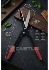Resim Çim Biçme Kesme Makası Hmb-10 Budama Makası Çim Çit Kesme Dal Budama Çimen Makası 