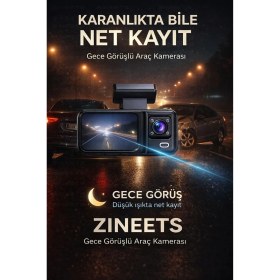 Resim MPIA Wifi 1080P Araç Içi 3 Kameralı LCD Ekranlı Gece Görüşlü G-Sensör Geri Görüş Kamera Türkiye Garantili 