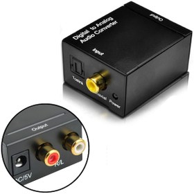 Resim Digital To Analog Stereo Rca Optik Toslink Ses Çevirici Dönüştürücü 