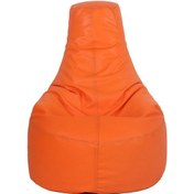 Resim Bambitoys Deri Armut Koltuk Küçük Turuncu 67*60*25 Cm (Çocuk Için Uygundur) 