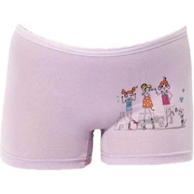 Resim Kota 3409 Kız Çocuk Çok Renkli Baskılı Boxer 6 Adet 001 
