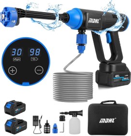 Resim Qifit Kablosuz Yuksek Basinc Temizlik Makinesi 725 PSI 48V Akulu Fircasiz Motor 10m Hortum 6in1 Meme 