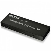 Resim Platoon Hdmı Matrix 2x4 Hdmi Switch + Splitter 2 Giriş 4 Çıkış 