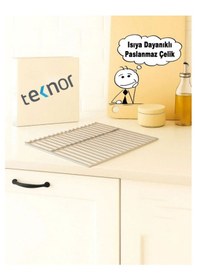 Resim Kare Izgara Nihale, Metal Nihale, Çay Altlığı, Tencere Ve Tava Altlığı Gümüş 