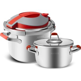 Resim Karaca Pera 4+6 Litre Düdüklü Tencere Seti Red 