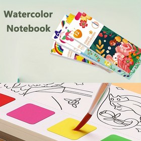 Resim Yaratıcı Suluboya Kitabı Sihirli Fantazi Sanat Suluboya Boyama Kitap Seti kirlerden korkmaz, boya ve fırçalarla birlikte gelir, doğa ile sanatsal anlayış birleştirir, seyahat cebi boyama hediyeleri, el çizimi DIY boya, taşınabilir yer işareti çizim kitabı, yetişkinlerin sanat duygusunu geliştirmesi için uygun 