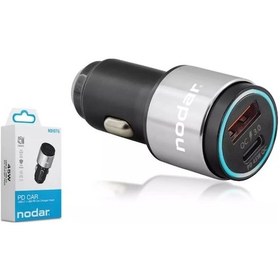 Resim Nodar Nd1076 45w Metal Araç Şarj Cihazı Usb + Type-c Pd 3.0 
