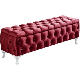 Resim Setay Yatak Ucu Pufu, Cappy Bench, Sandıklı Ayakucu Pufu 40x50x140 