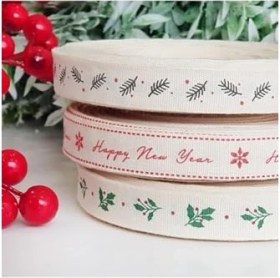 Resim Pamuk Şerit, Holly, 1.5 cm 2 Metre Natürel 