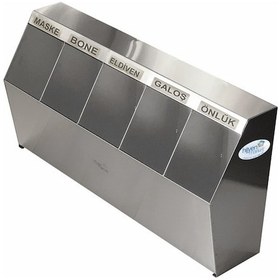 Resim Okinox Önlük Bone Maske Dolabı 5 Gözlü 304 Paslanmaz 910226t5 