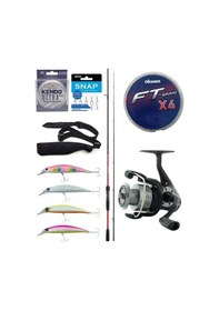 Resim Yek Outdoor Spin Olta Seti Shimano Kamış Sienna Spinning Eva 2,69m 10-35g 2pc&okuma Revenger Rv-40 Fd Olta Makinesi 