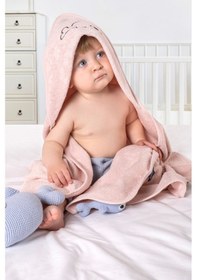 Resim Eifin Bambu Balık Nakışlı Bebek Havlu Kundak Ve Kese Seti 0 - 24 Ay Pembe 