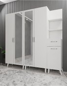 Resim Melodi Portmanto Vestiyer - Beyaz- 175 cm 