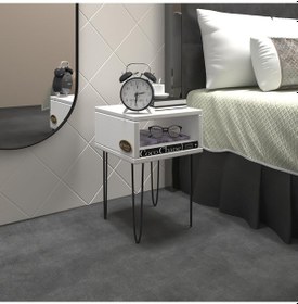 Resim Kenzlife komodin ortense byz komidin 44*29*29 metal ayaklı orta zigon sehpa minik boy (mng) 