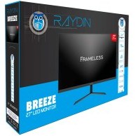 Resim RAYDIN BREEZE, 27", 2ms, 75Hz, Full HD, D-Sub, HDMI, Frameless, VA LED Monitör (Siyah) 