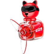 Resim Pervaneli Klima Süsü Oto Koku Klipsi Kırmızı Pilot Kedi Hava Ferahlatıcı Maskot 