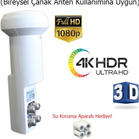 Resim Atlanta Platinum Quad Dörtlü Dört Çıkışlı LNB (Full HD/4K) 