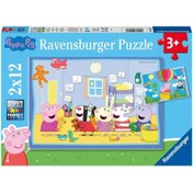 Resim Ravensburger 2x12 Parça Puzzle Peppa Macerada 55746 