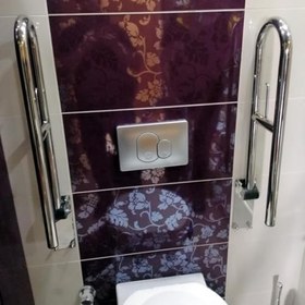 Resim Yaşlı ve Engelli Hamile Bireyler İçin Tutunma Barı Tuvalet Kağıtlıklı Banyo WC Küvet Paslanmaz 