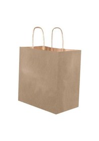 Resim Burgu Saplı Kraft Kağıt Çanta 33x20x32 Cm - 25 Adet 
