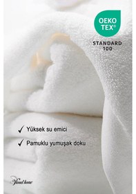 Resim 1 Adet Pamuklu, Beyaz El Havlusu El, Yüz, Baş Havlusu Spa Ve Otel Havlusu, 50x90 Cm Beyaz 