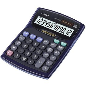 Resim Casio WD-220MS-BU 12 Haneli Su Ve Toza Dayanıklı Masaüstü Siyah Hesap Makinesi 