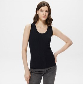 Resim Nautica Kadın Siyah Kolsuz T-shirt Düz 35v422t Siyah 