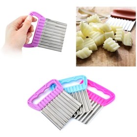 Resim RoseRoi Tırtıklı Patates Cips Yapma Aparatı Chips Chopper 