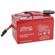 Resim PİLSAN 12 Volt 12 Amper Akü Kısa Kablo Yeni Siyah Soket 