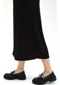 Resim Tamer Tanca Kadın Vegan Siyah Rugan Loafer Ayakkabı 817 0890 Bn Ayk Sk22/23 Sıyah Krsk Rgn Siyah 