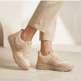 Resim Alves Dantelli Desenli Kalın Dolgu Topuklu Sneaker Ayakkabı -0873, 