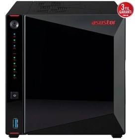 Resim Asustor 4diskli Celeron N5105 Qc-8gb Ram-2-2.5gbe Nas Server As5404t 47911 