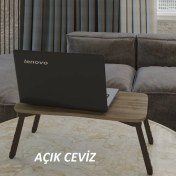 Resim Gold Falez Mobilya Aksesuar Laptop Sehpa Çalışma Kahvaltı Masası Açık Ceviz 