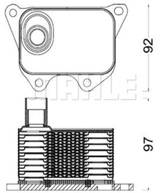 Resim BEHR Mahle Clc185000s Motor Yağ Soğutucu 