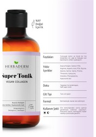 Resim Herbaderm Vegan Collagen Dolgunlaştırıcı Super Tonik 250 Ml 