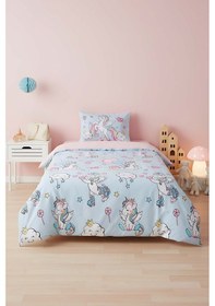 Resim Junior Twinka %100 Pamuklu Tek Kişilik Çocuk Nevresim Takımı Çok Renkli 