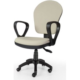 Resim Ofiscombin Ofis Büro Ev Bilgisayar Öğrenci Ders Çalışma Koltuğu Krem Deri 00047499103 