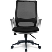 Resim Ofiscombin Fileli Metal Ayaklı Ofis Müdür Makam Yönetici Çalışma Koltuğu Beyaz Whitec200 