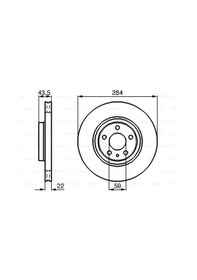 Resim Fren Diski Fiat Doblo 3, Alfa Romeo 147, 156, Egea Ön - 284 Mm - Bosch 