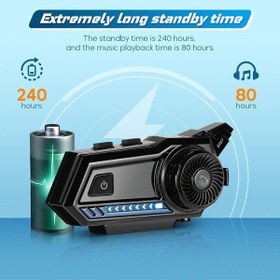 Resim Genel Markalar Bt57 Motosiklet Kask Kulaklık Intercom Işıklı Motorsiklet Interkom - Lisinya 