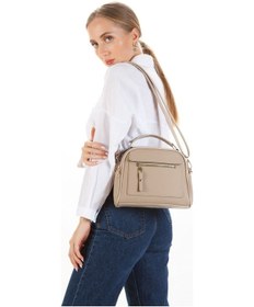 Resim Adelina Bags Kadın Günlük Çapraz Askılı Taba Ve Vizon El Ve Omuz Çantası 2 Adet Vizon 